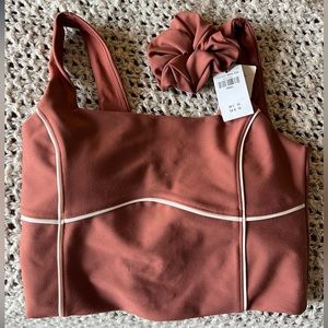 NWT Abercrombie & Fitch YPB workout tank with scrunchie